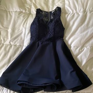 NAVY XENIA DRESS
